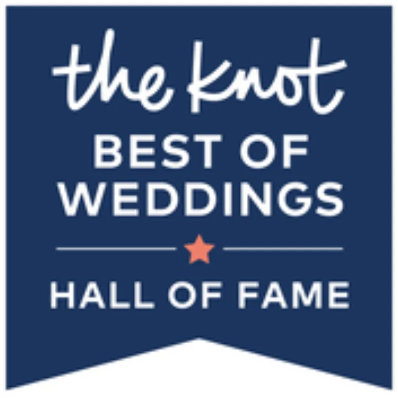 The Knot Best of Weddings Hall of Fame badge
